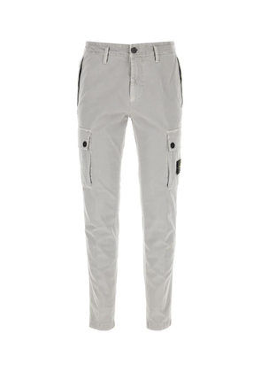 Stone Island Light Grey Stretch Cotton Cargo Pant