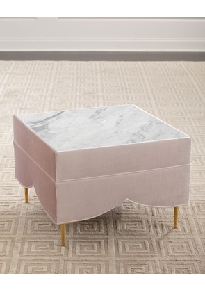 Valentina Marble Cocktail Ottoman