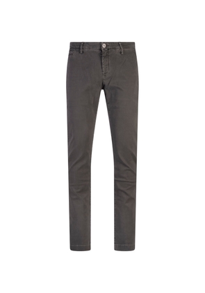 Jacob Cohen Bobby Slim Fit Trousers In Grey Garment-dye Twill