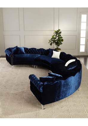 Aime 4-Piece Crushed Velvet Sectional