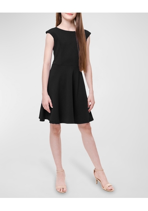 Girl's Textured Cap Sleeve Dress, Size 7-16