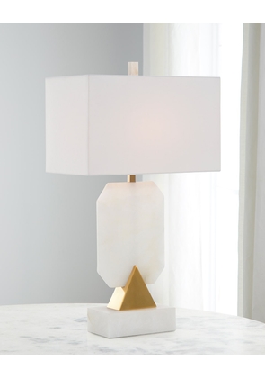 Emerald Cut Alabaster Lamp