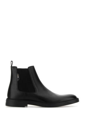 Hugo Boss Black Leather Calev Ankle Boots