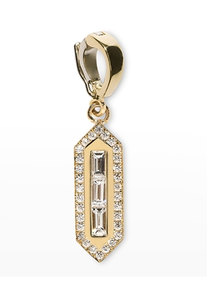 Triple Baguette Diamond Charm