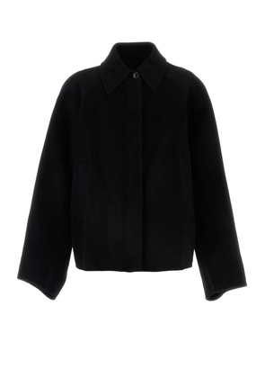 Loulou Studio Black Wool Blend Camila Coat