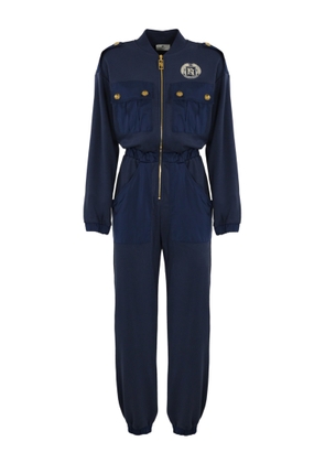 Elisabetta Franchi Fleece Tracksuit With Technical Nylon Pockets