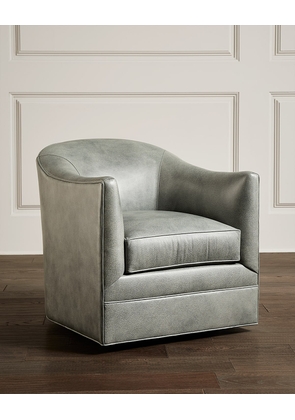 Gideon Leather Swivel Club Chair