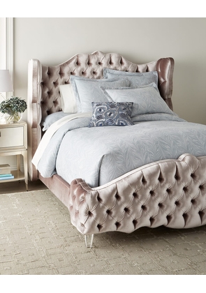 Tamara King Tufted Wingback Bed