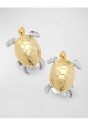 Men's Two-Tone Turtle Movement 3D Cufflinks