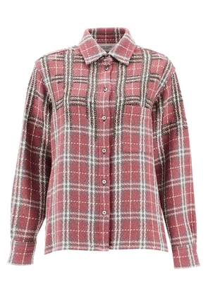 Golden Goose Tweed Overshirt With Applique