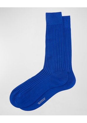 Men's Danvers Ribbed Cotton Mid-Calf Socks