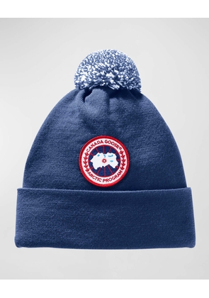 Kid's Logo Patch Pompom Hat