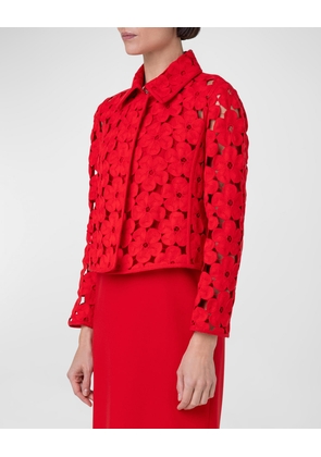 Ladina Anemones Embroidered Short Jacket