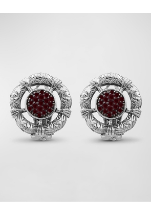 Ruby Earrings in Sterling Silver