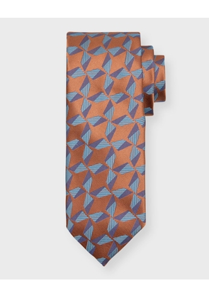 Men's Geometric Jacquard Silk Tie