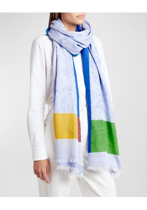 Color-Block Cotton & Modal Scarf