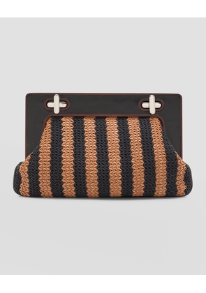 Alba Frame Striped Clutch Bag