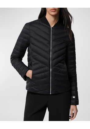 Chevron-Quilted Lightweight Down Jacket