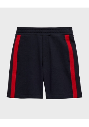 Boy's Striped Logo Shorts, Size 4-6