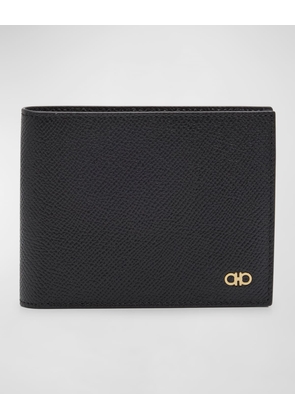 Men's Gancini Grained Leather Bifold Wallet