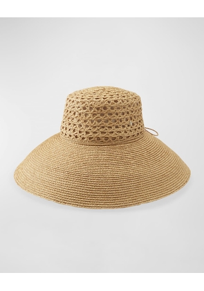 Lace Braid Raffia Structured Hat