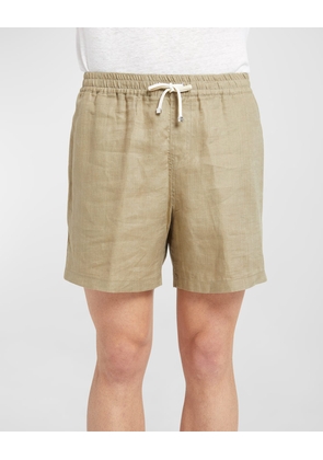 Men's Linen Drawstring Bermuda Shorts