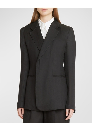 Buttonless Tailored Voile Jacket