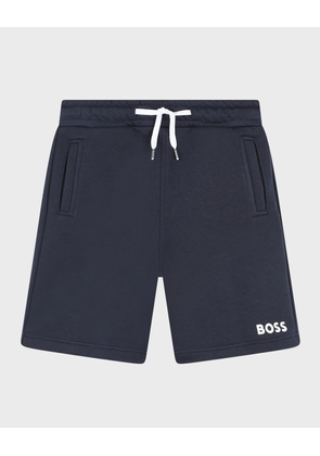 Boy's Logo-Print Jogger Shorts, Size 6-12