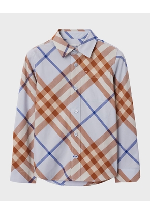 Boy's Owen Check-Print Button Down Shirt, Size 3-14