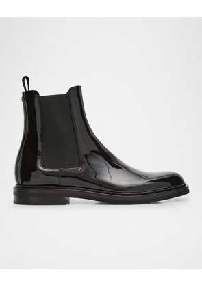 Men's Patent Leather Chelsea Boots