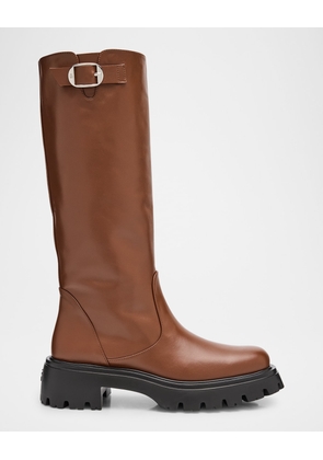 Emerson Leather Buckle Biker Boots