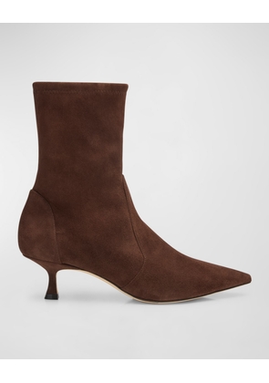 Naomi Stretch Suede Ankle Booties