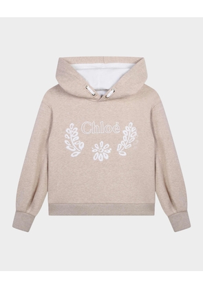 Girl's Logo Embroidered Hoodie, Size 8-14