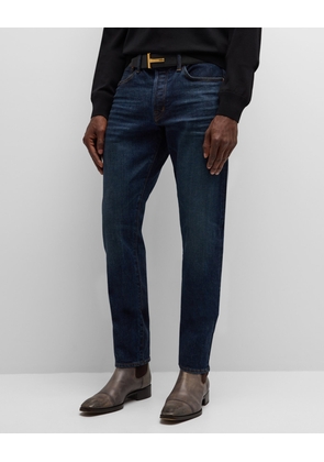 Men's Rinsed Selvedge Slim-Fit Jeans