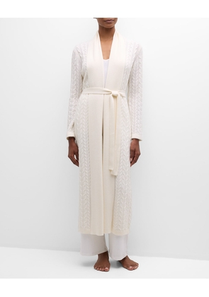 Cashmere Cable-Knit Robe