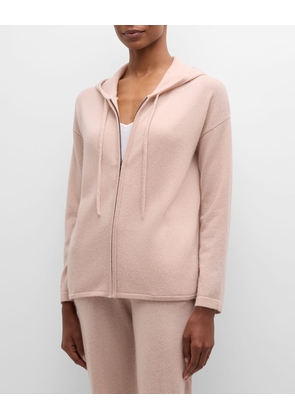 Cashmere Zip-Front Hoodie