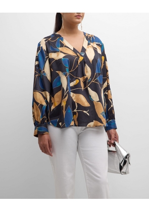 Plus Size Celeste Floral-Print Cotton Top