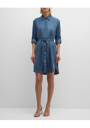 Carter Belted Cupro-Cotton Shirtdress