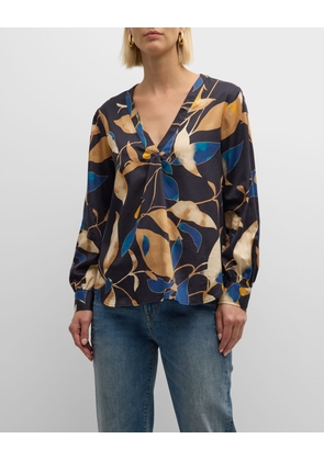 Celeste Floral-Print Cotton Top