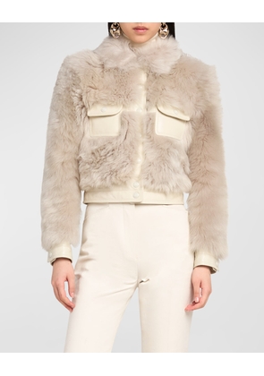 Soft Shearling and Goat Leather Western Jacket