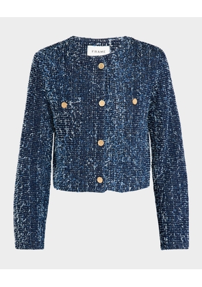 Tailored Denim Boucle Jacket