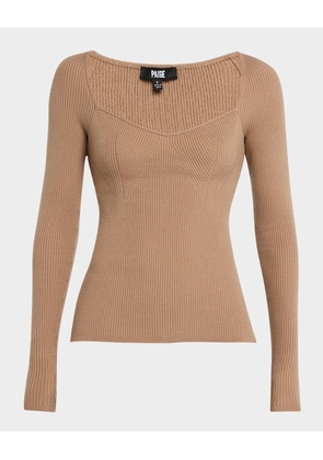 Parvati Ribbed Long-Sleeve Top