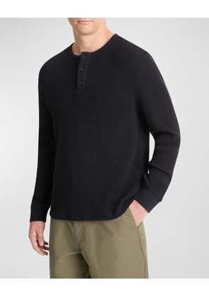 Men's Chunky Waffle Henley Shirt