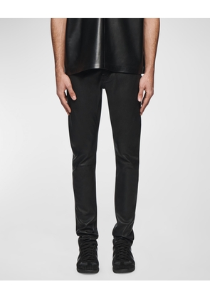 Men's Stretch Leather Skinny Pants