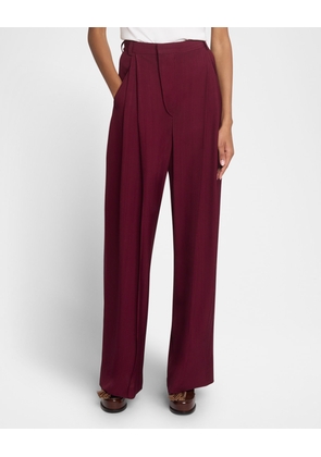 Pleated Wide-Leg Trousers