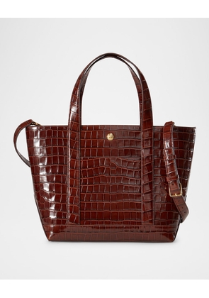 Goody Grand Croc-Embossed Leather Tote Bag