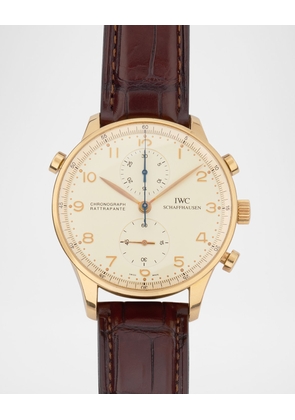 IWC 18K Yellow Gold Portuguese Chronograph 41mm Vintage Watch