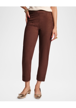 Lucy Cropped Microsuede Pants