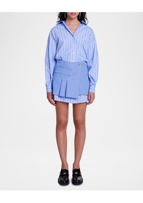 Rajano Striped 2-In-1 Mini Shirtdress