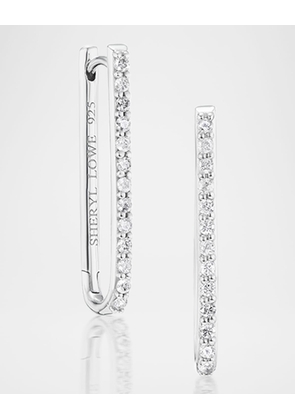 Diamond Paperclip Earrings